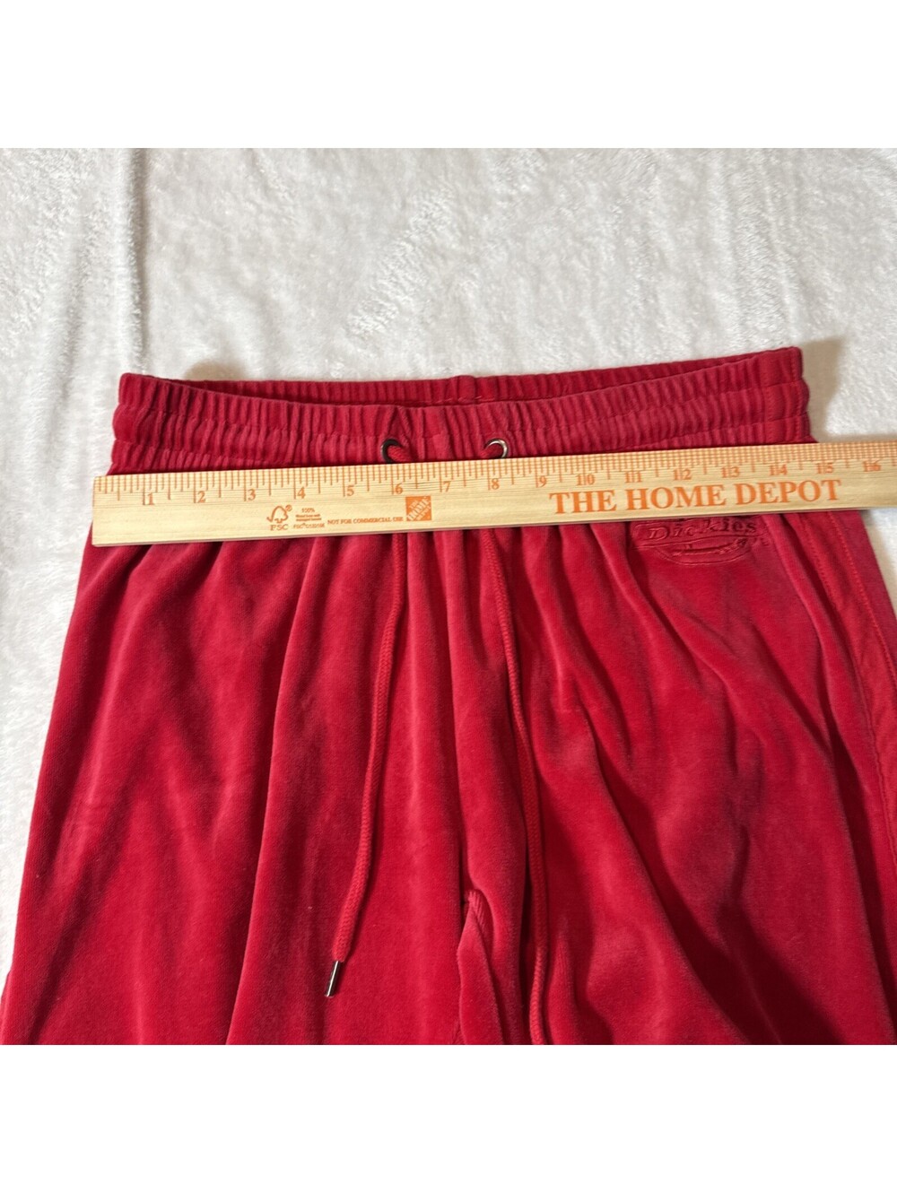 Dickies Velour Pants size M Vintage Y2K ‘90’s Red (2135) - Picture 5 of 9